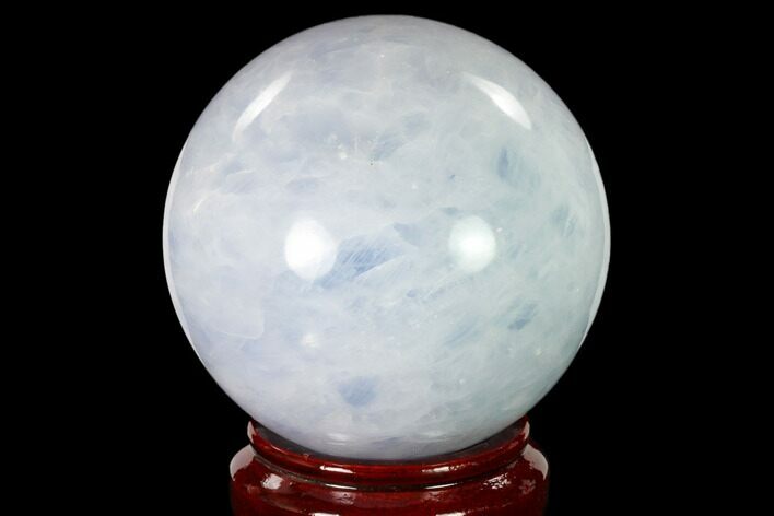 Polished Blue Calcite Sphere - Madagascar #149345